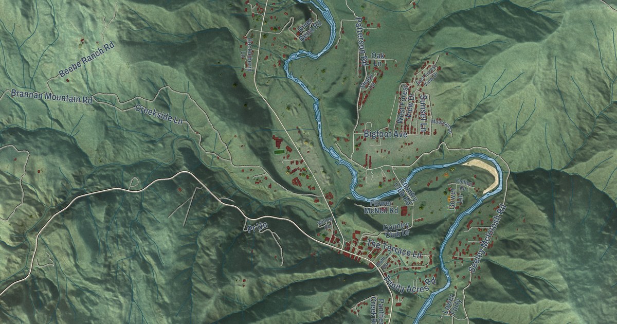 Map of Willow Creek, California in 2026