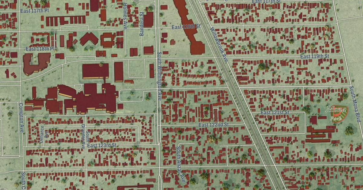 Map of Willowbrook, California in 2026