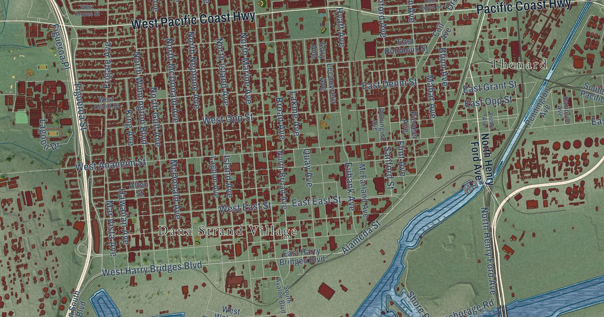 Map of Wilmington, California in 2026