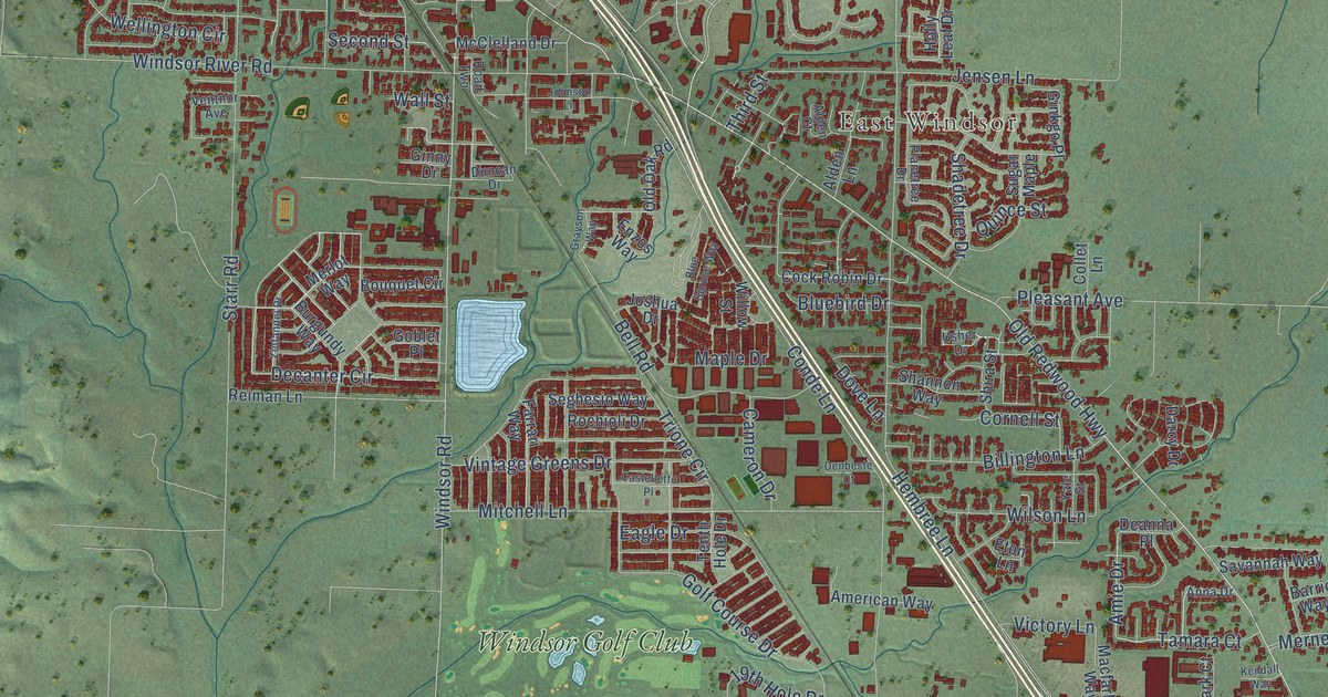 Map of Windsor, California in 2026
