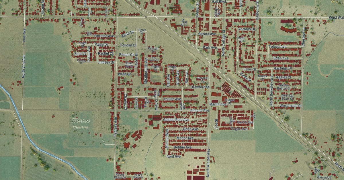 Map of Winton, California in 2026