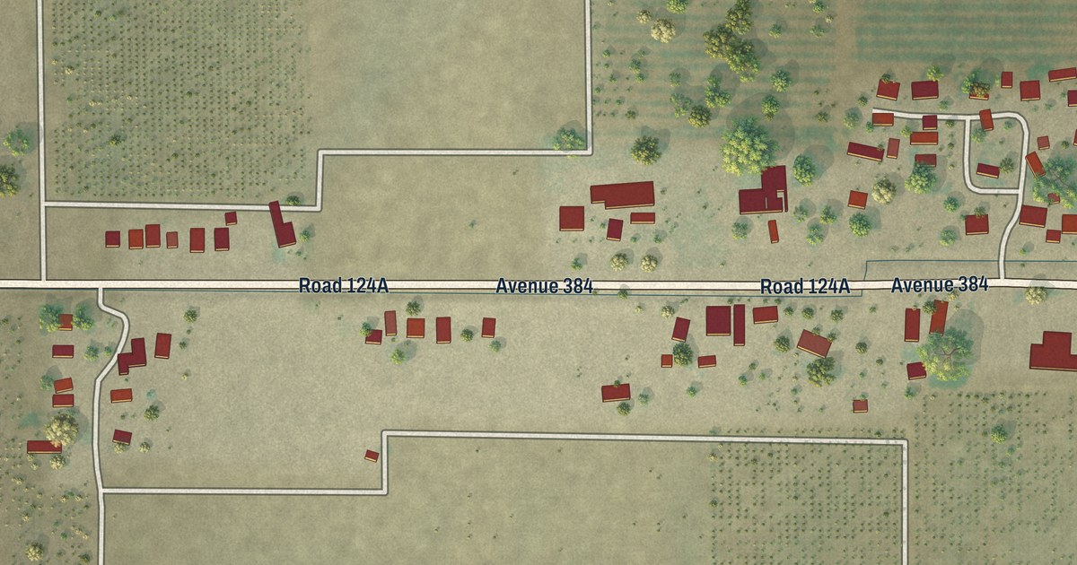Map of Yettem, California in 2026