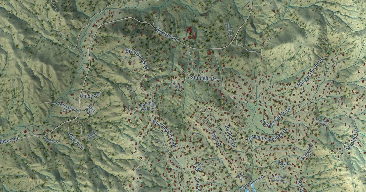 Map of Yosemite Lakes, California in 2026