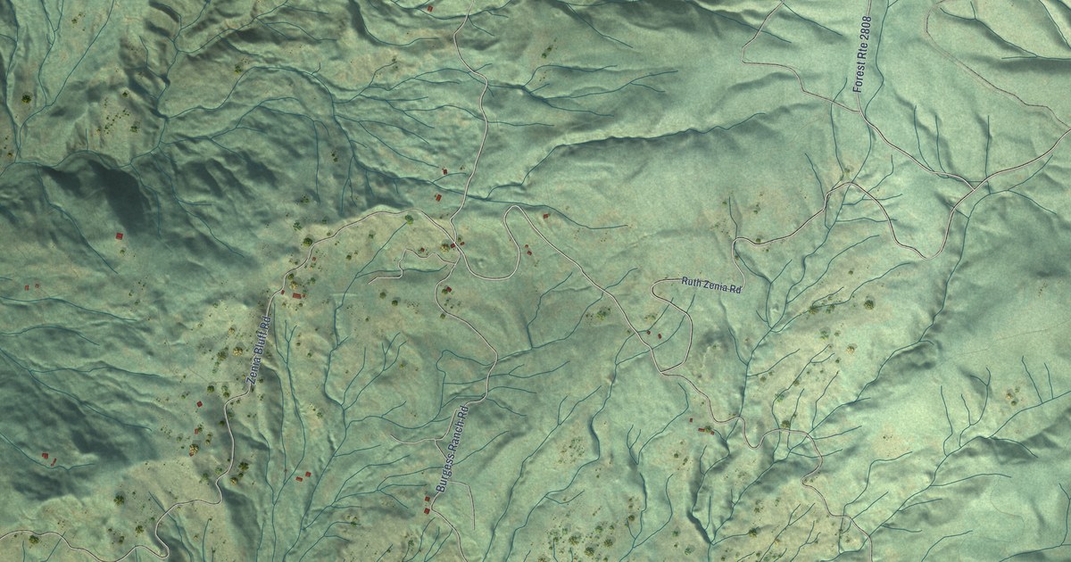 Detailed Map of Zenia, California