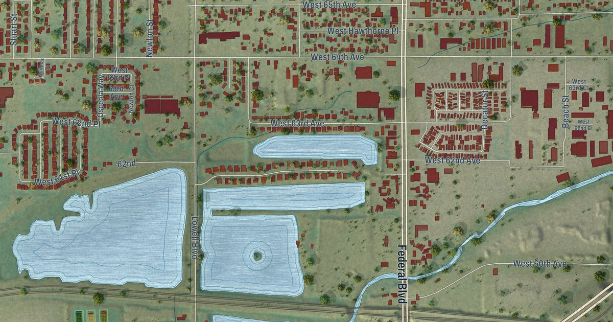 Map of Berkley, Colorado in 2026