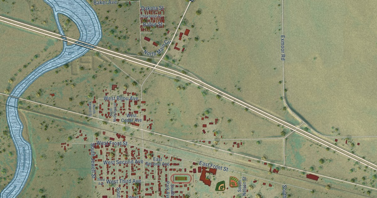 Map of Byers, Colorado in 2026