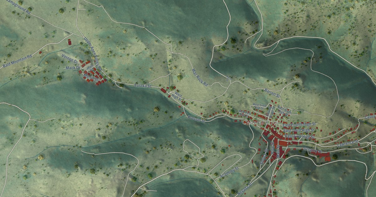 Map of Central City, Colorado in 2026