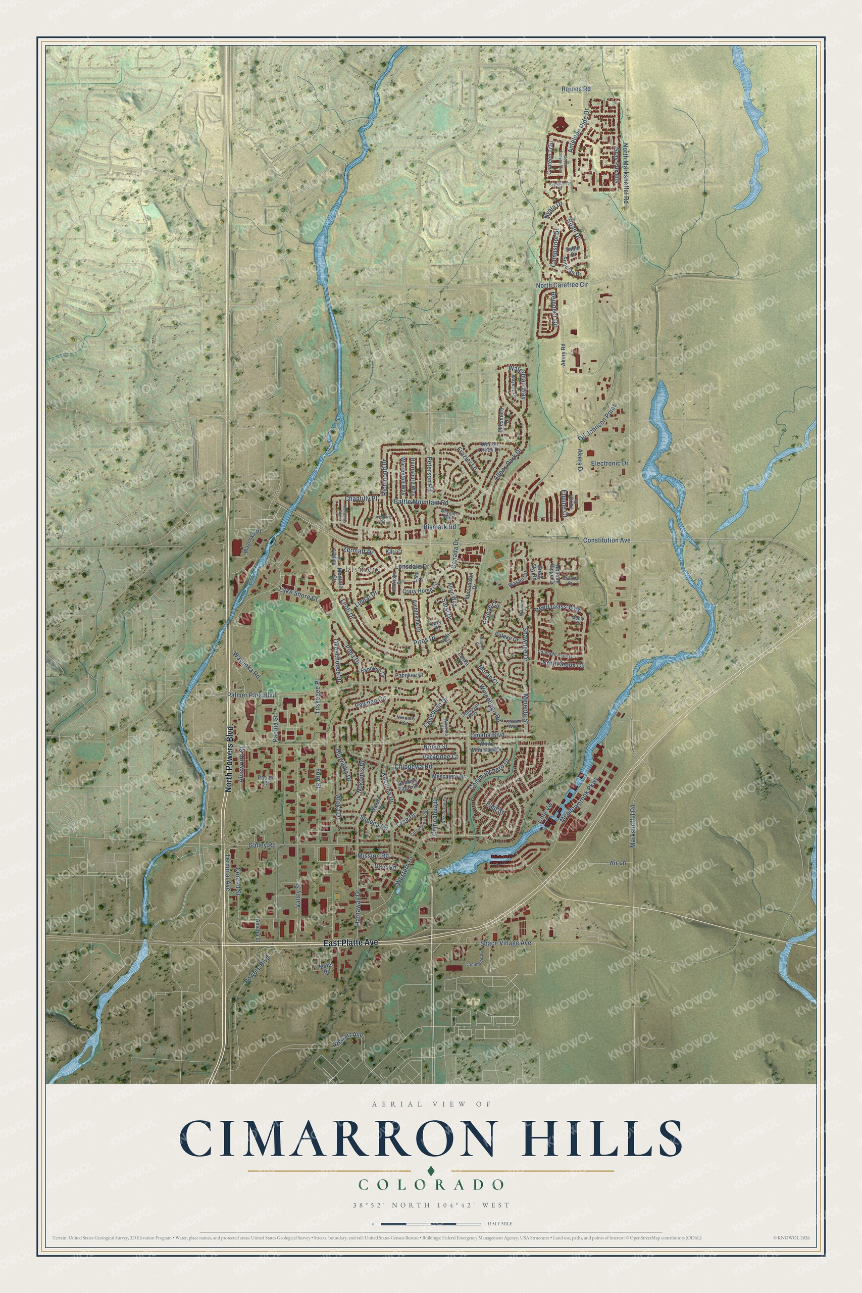 Watermarked full-map preview of Cimarron Hills, Colorado