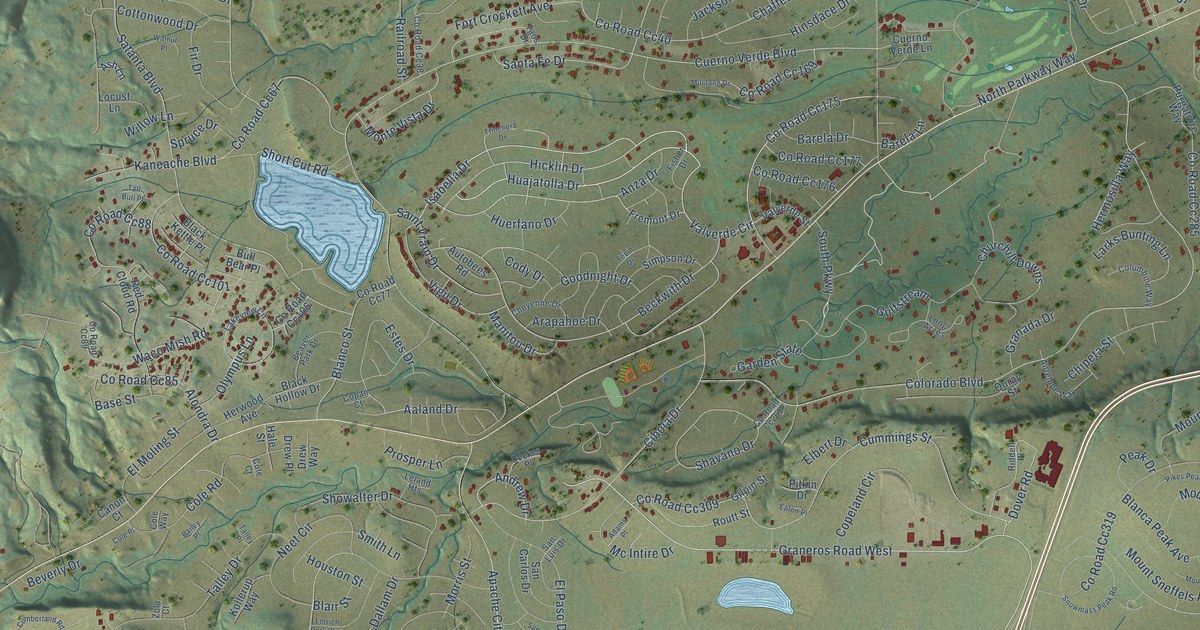 Map of Colorado City, Colorado in 2026