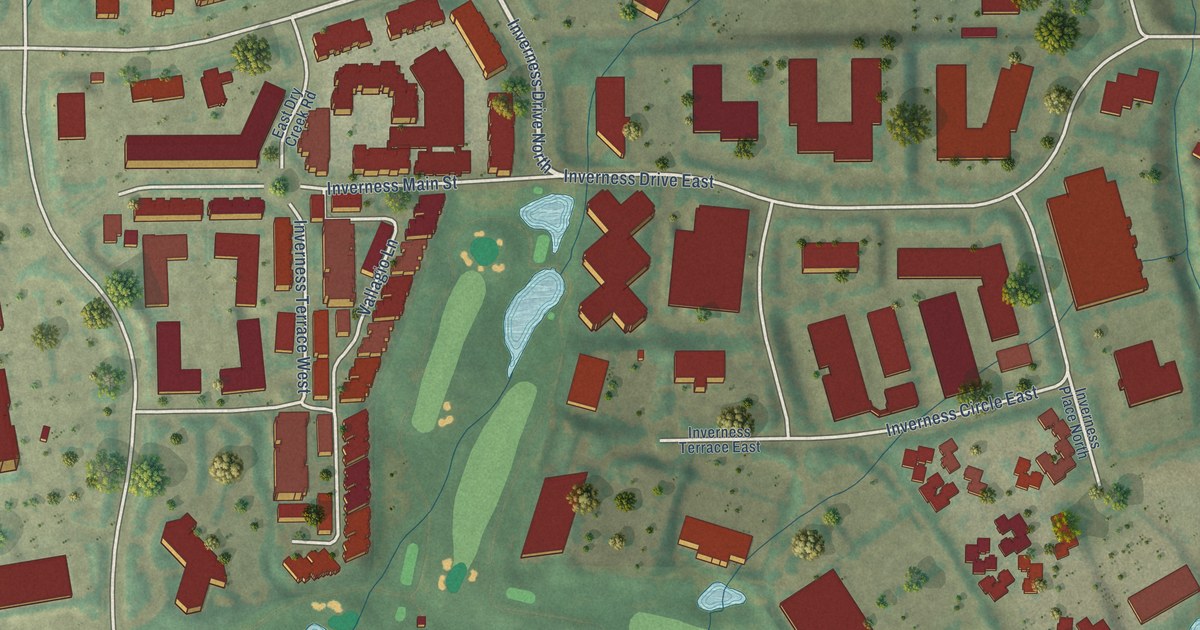 Map of Inverness, Colorado in 2026