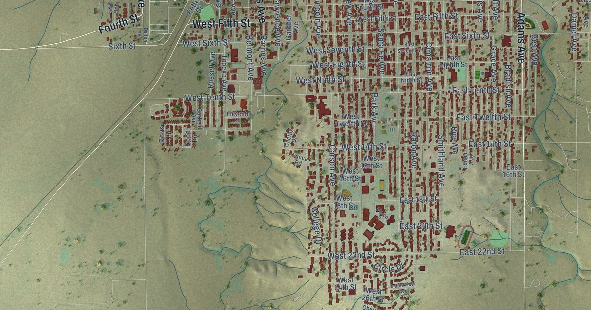 Map of La Junta, Colorado in 2026