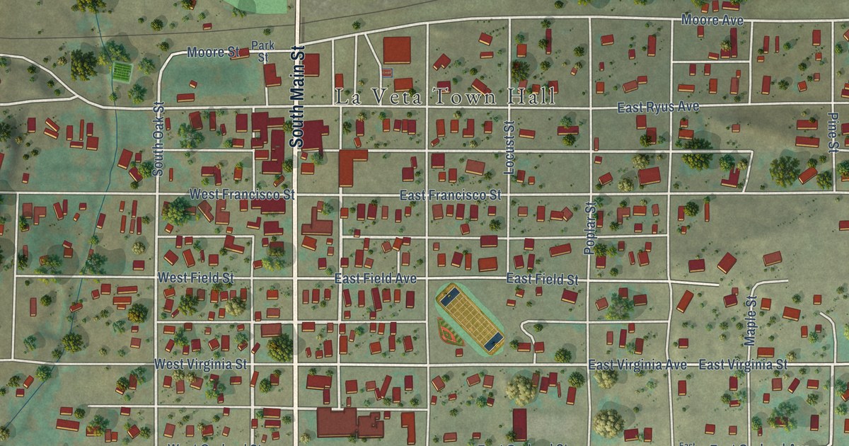 Map of La Veta, Colorado in 2026