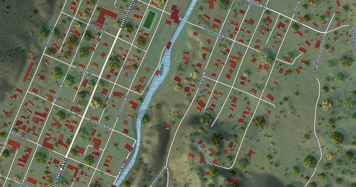 Map of Lake City, Colorado in 2026