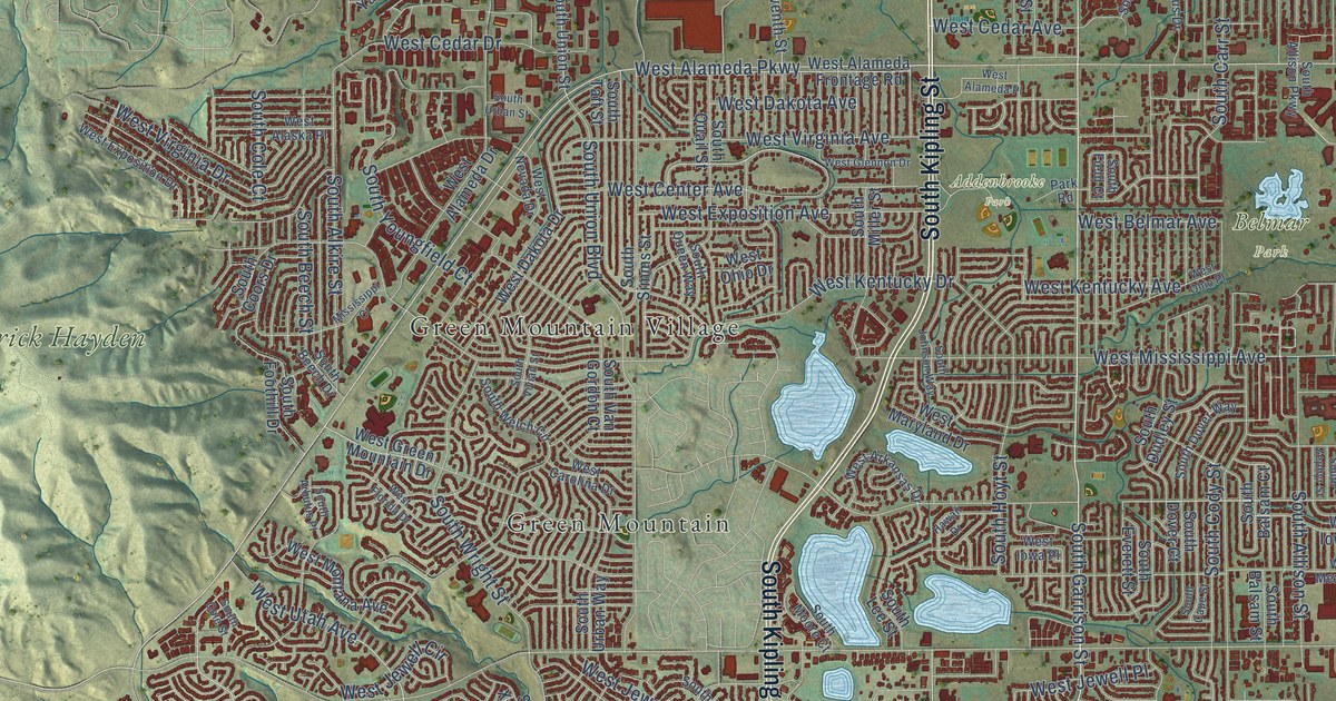 Map of Lakewood, Colorado in 2026