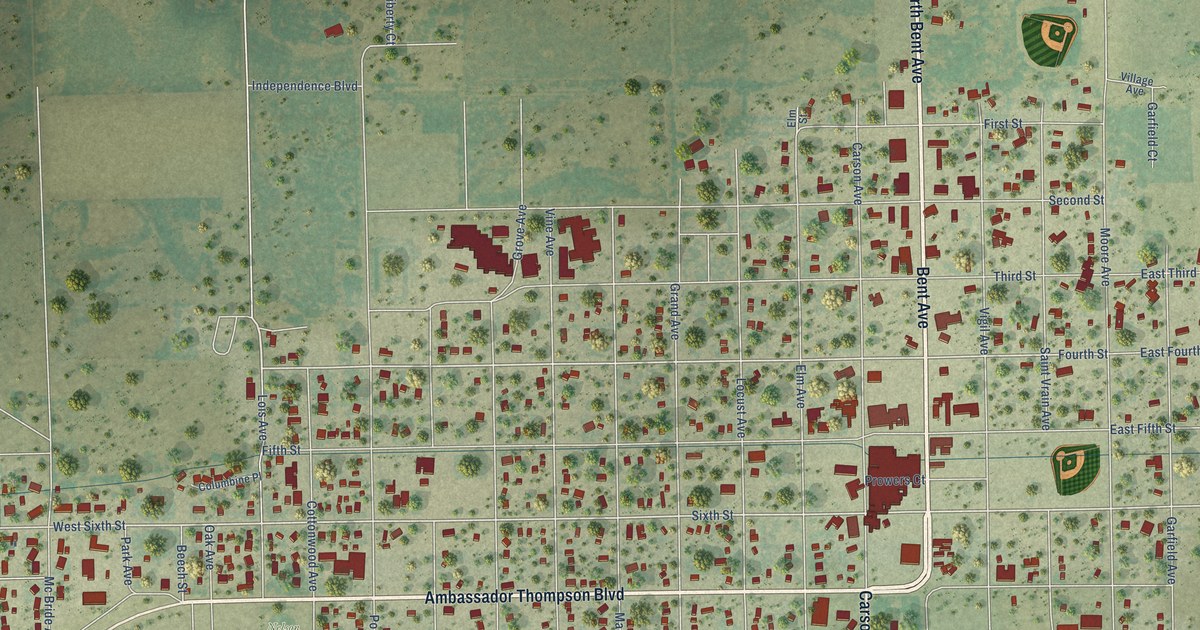 Map of Las Animas, Colorado in 2026