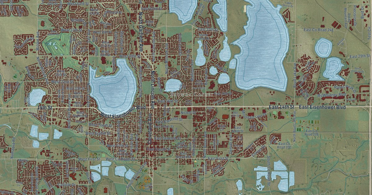 Map of Loveland, Colorado in 2026