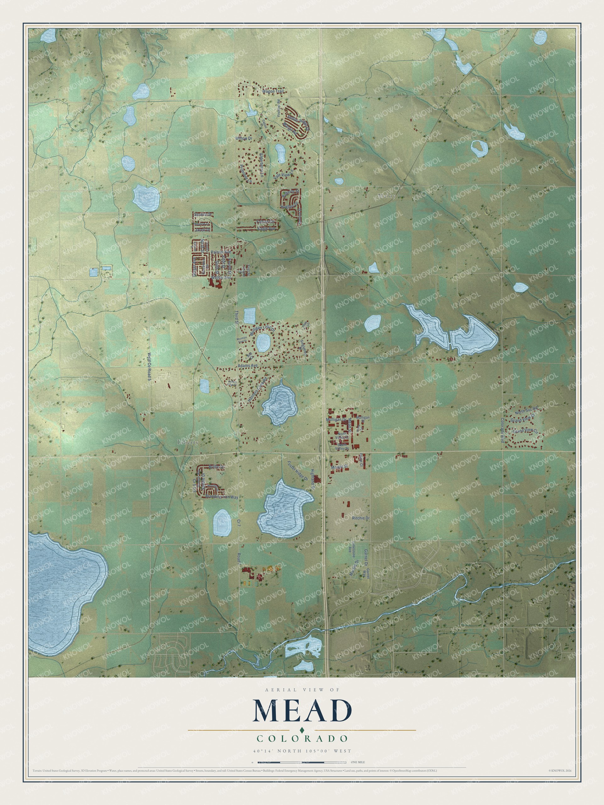 Watermarked full-map preview of Mead, Colorado