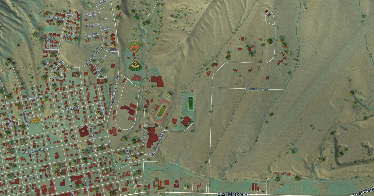 Map of Meeker, Colorado in 2026