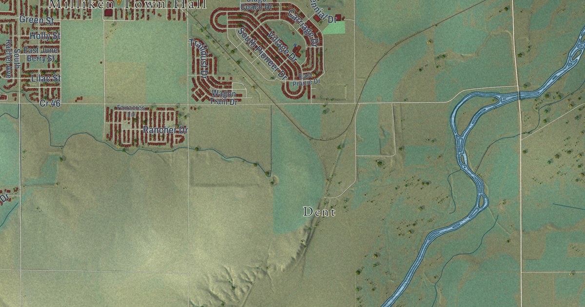 Map of Milliken, Colorado in 2026