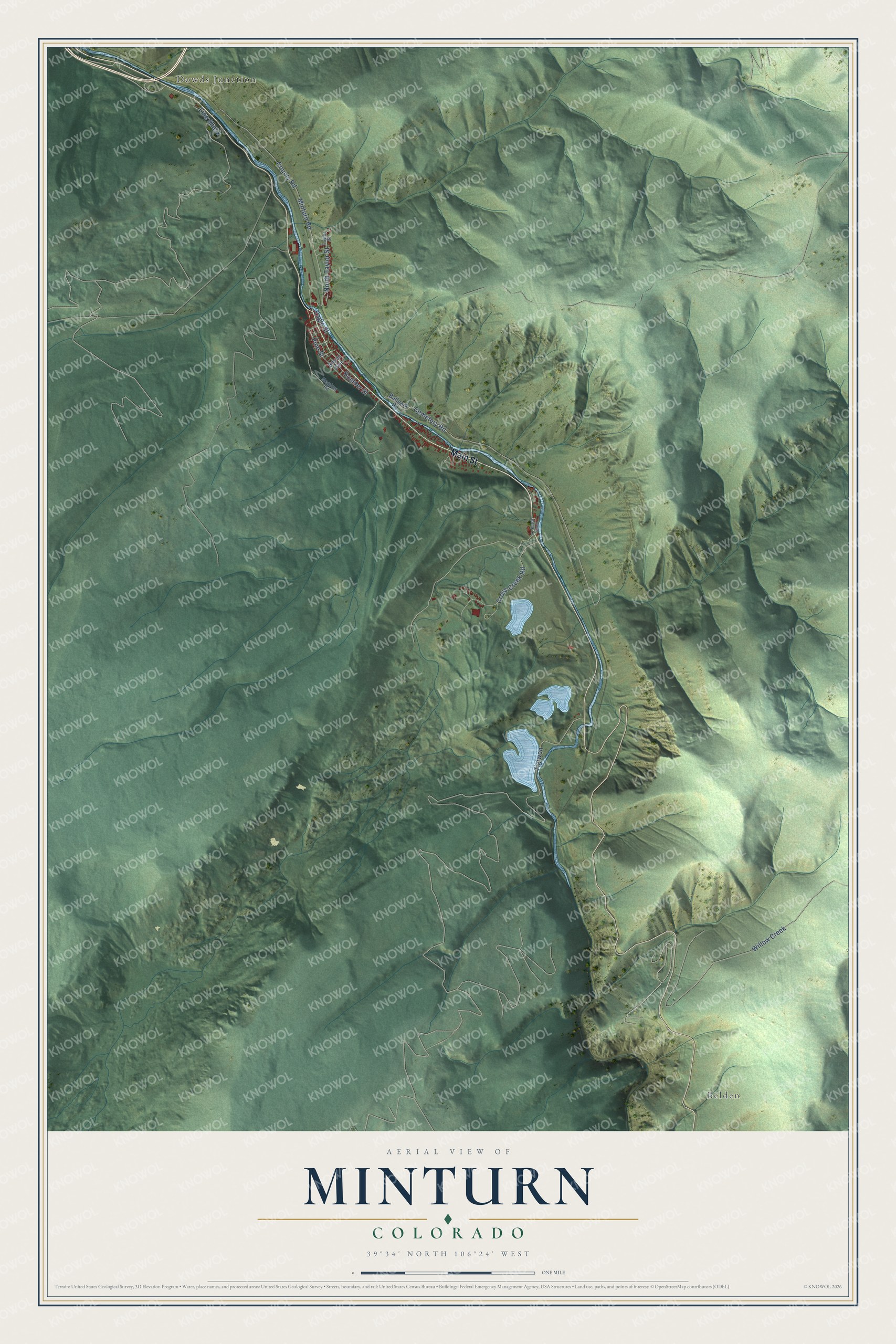 Watermarked full-map preview of Minturn, Colorado