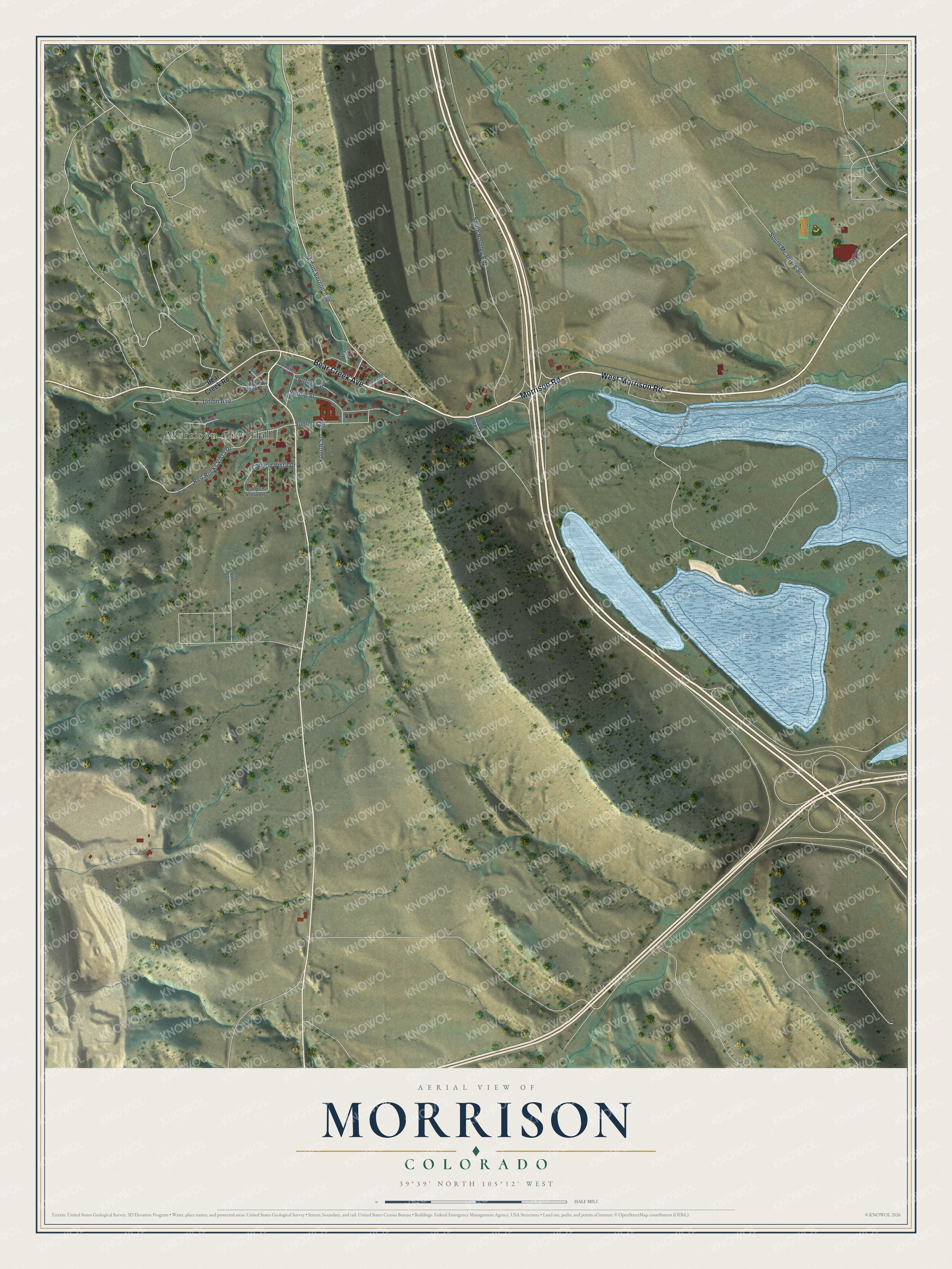 Watermarked full-map preview of Morrison, Colorado