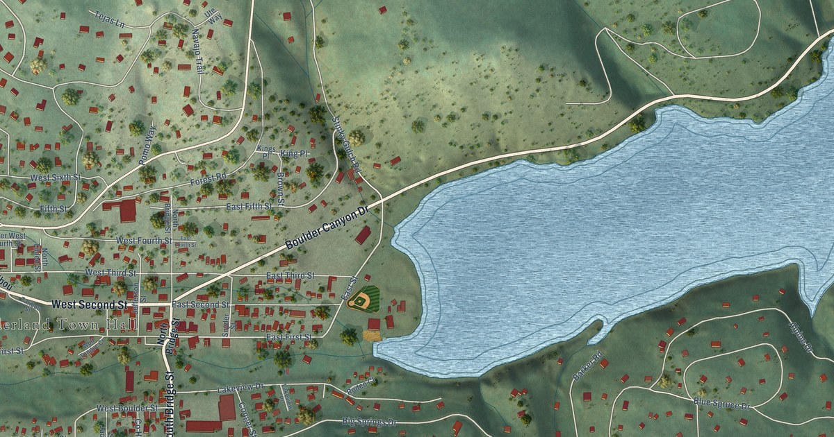 Map of Nederland, Colorado in 2026