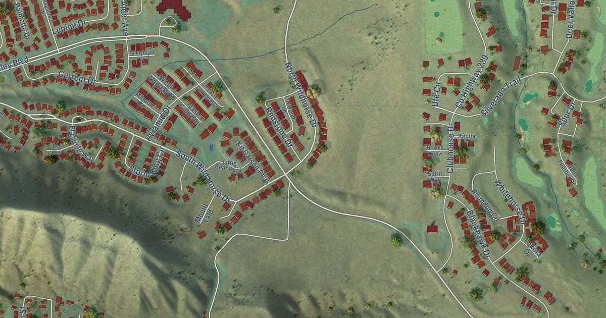 Map of New Castle, Colorado in 2026