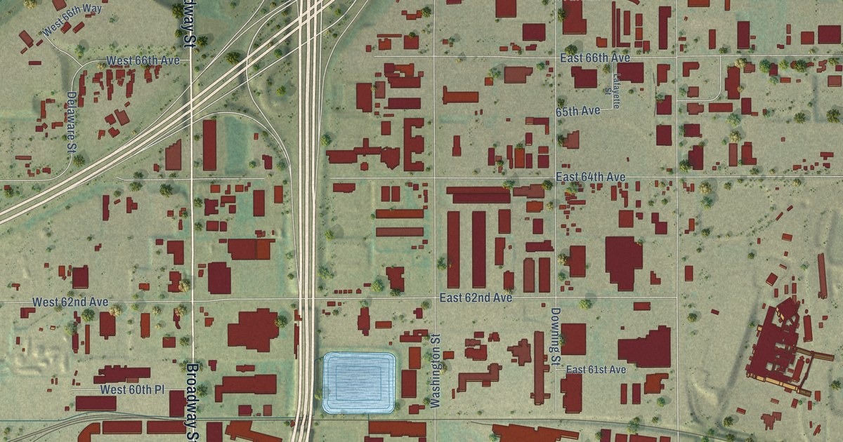 Map of North Washington, Colorado in 2026