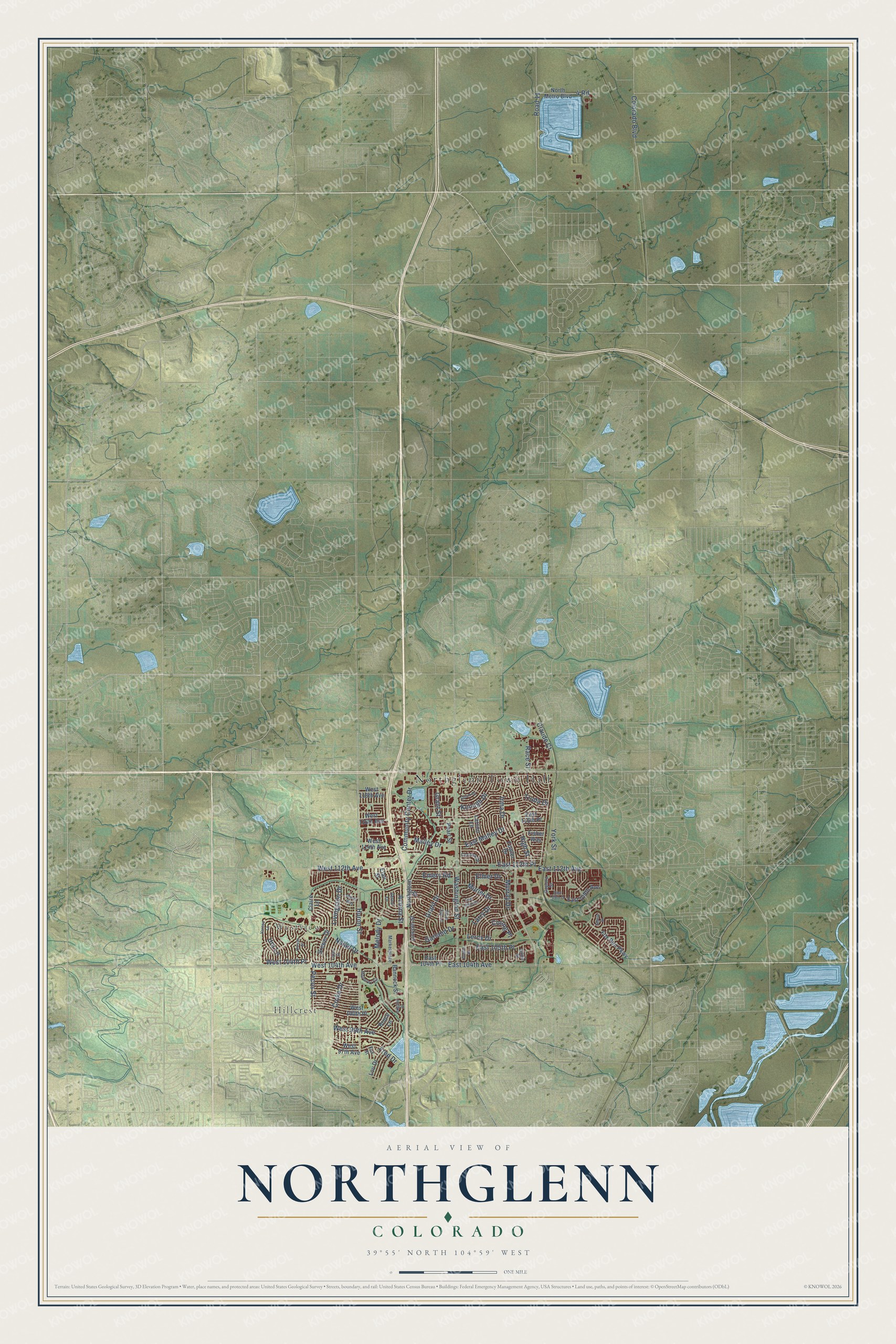 Watermarked full-map preview of Northglenn, Colorado
