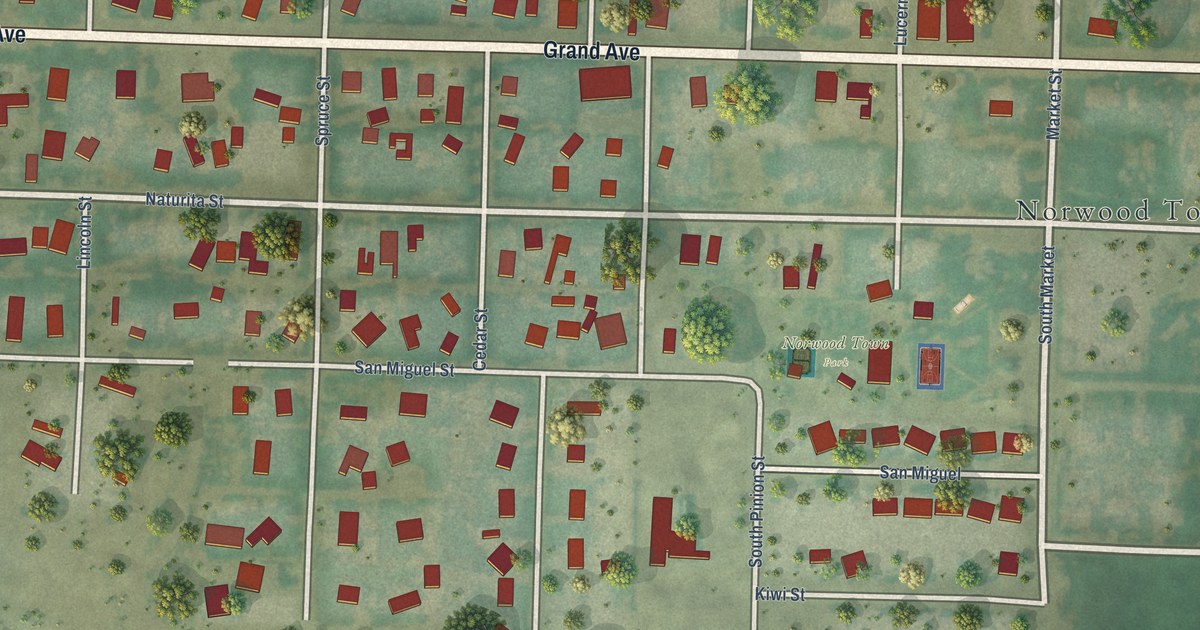 Map of Norwood, Colorado in 2026