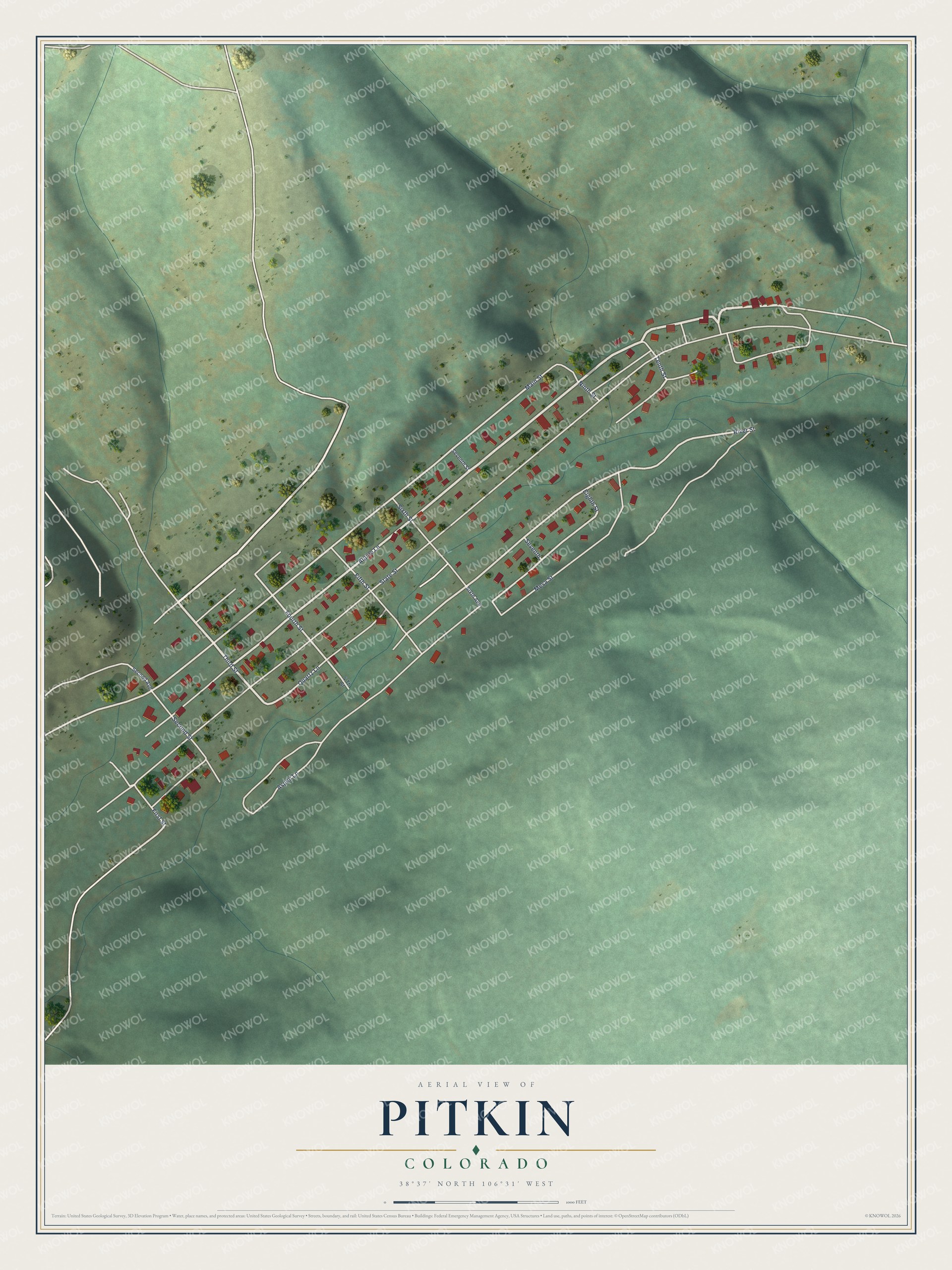 Watermarked full-map preview of Pitkin, Colorado
