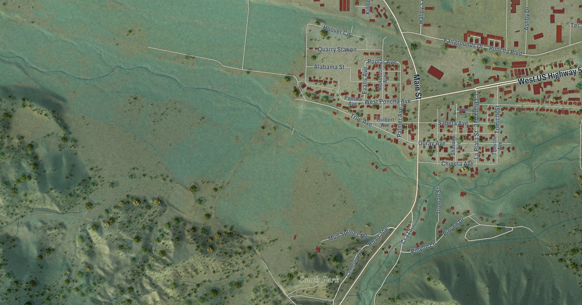 Map of Poncha Springs, Colorado in 2026