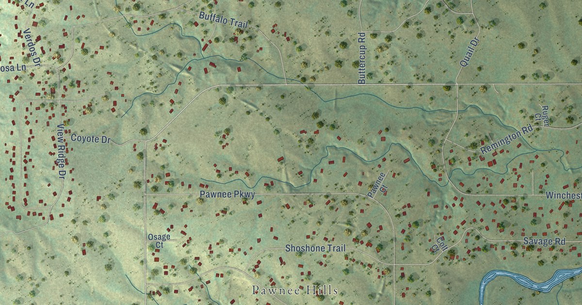 Map of Ponderosa Park, Colorado in 2026
