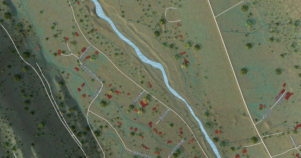 Map of Portland, Colorado in 2026