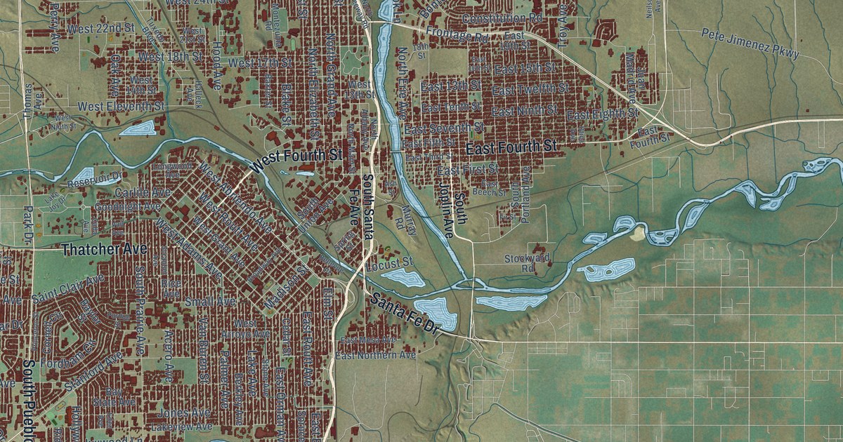 Map of Pueblo, Colorado in 2026