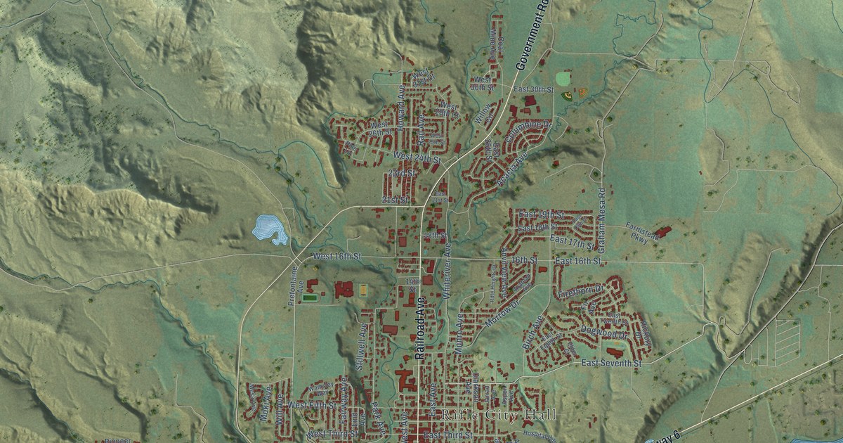 Map of Rifle, Colorado in 2026