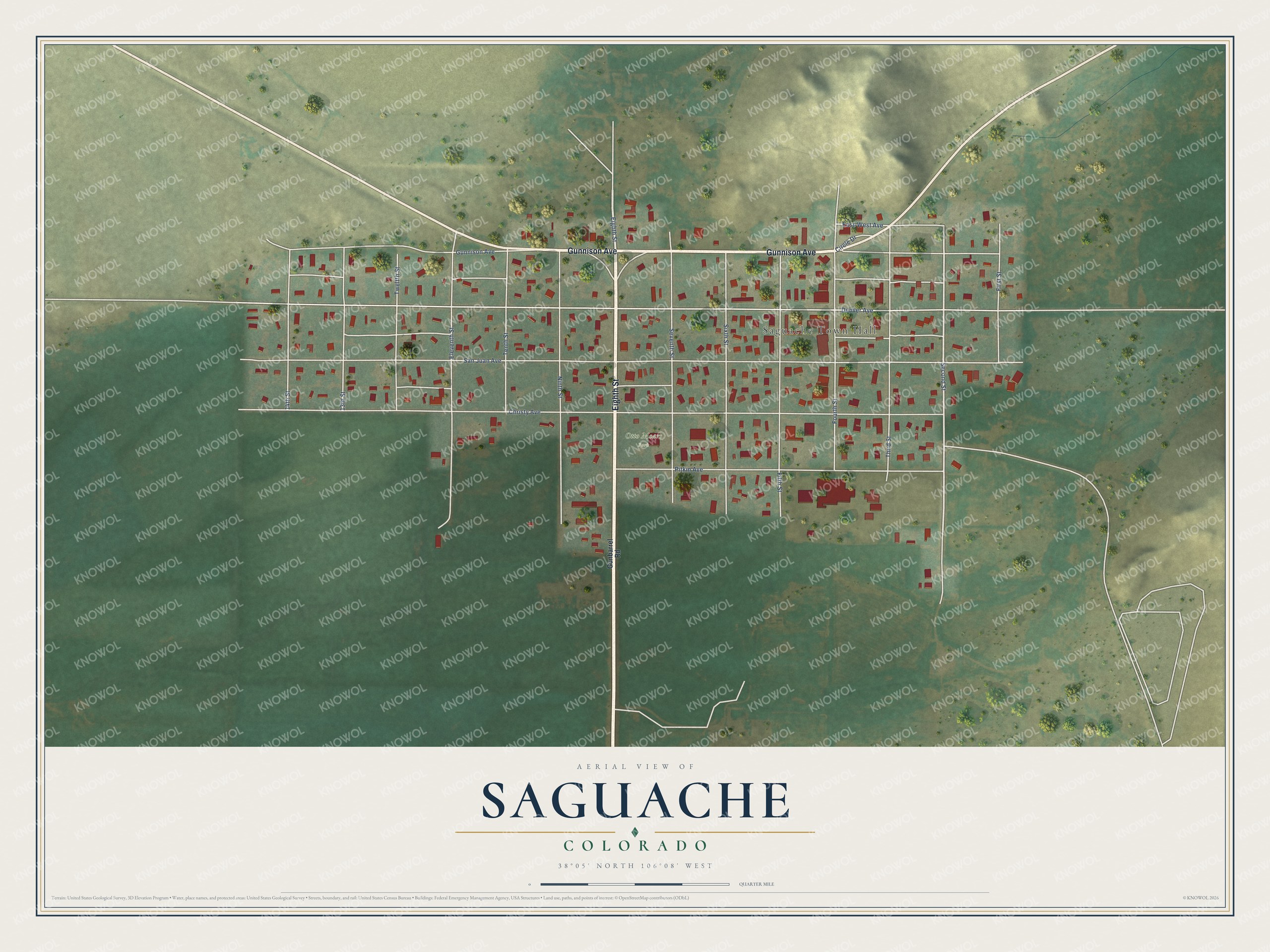Watermarked full-map preview of Saguache, Colorado