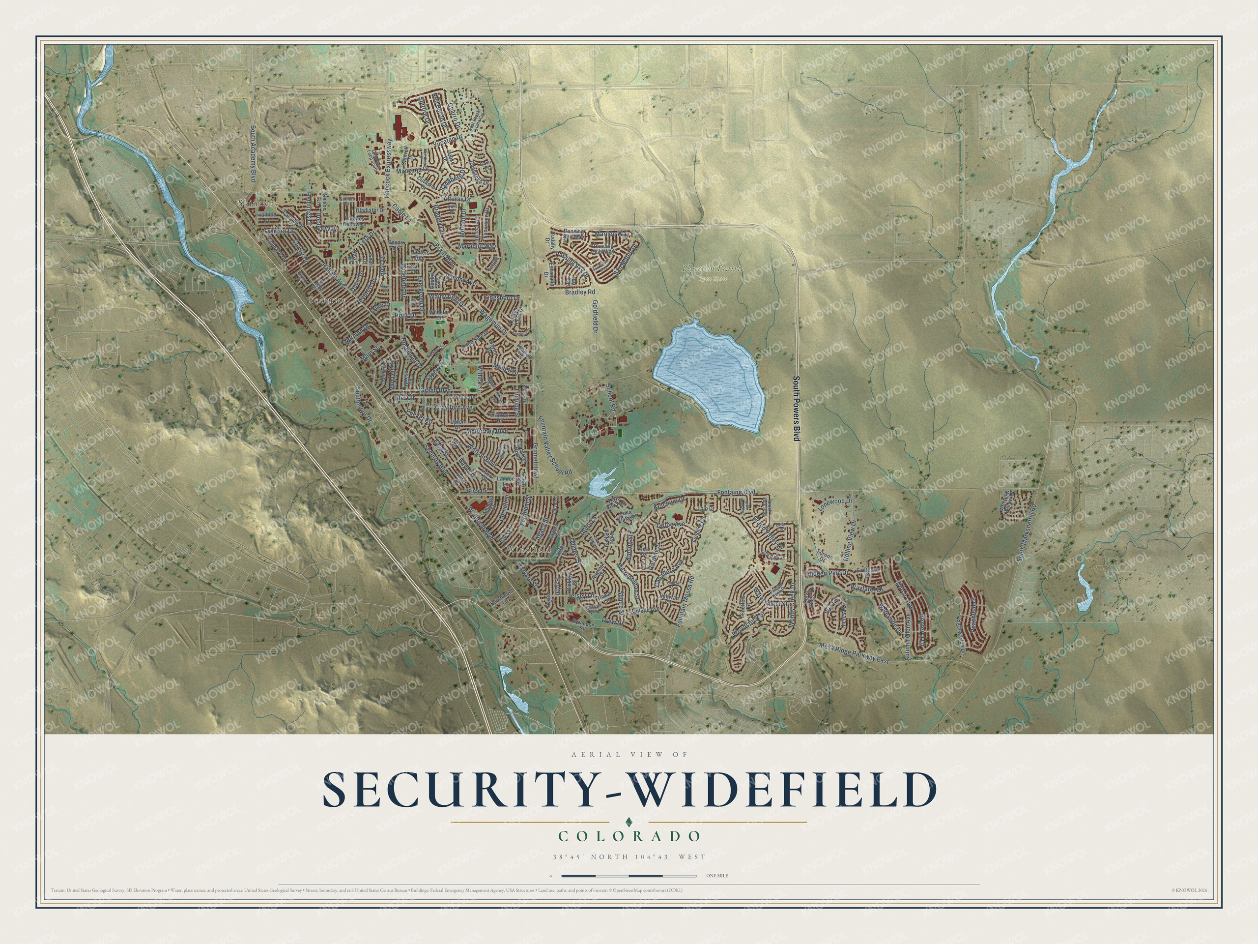 Watermarked full-map preview of Security-Widefield, Colorado