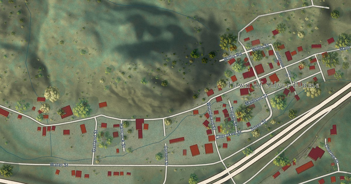 Map of Silver Plume, Colorado in 2026