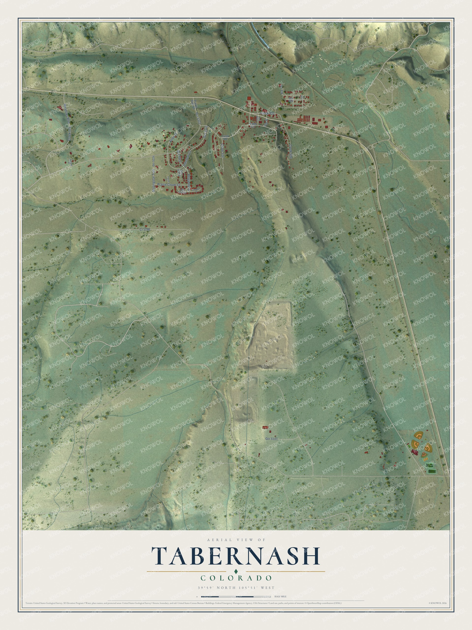 Watermarked full-map preview of Tabernash, Colorado