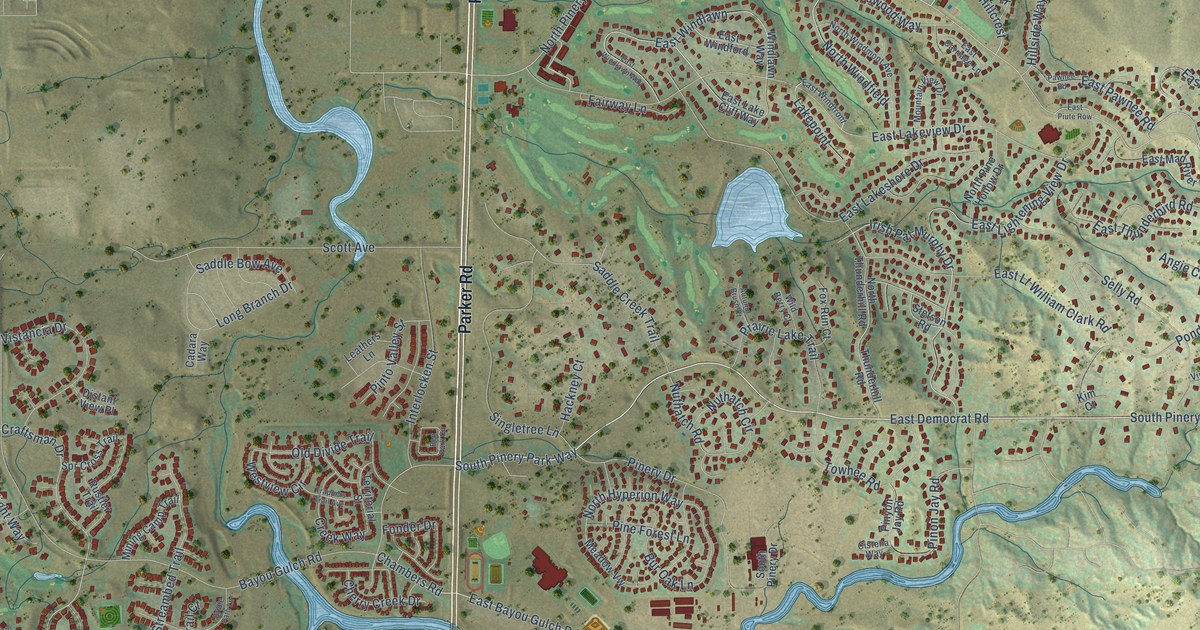 Map of The Pinery, Colorado in 2026