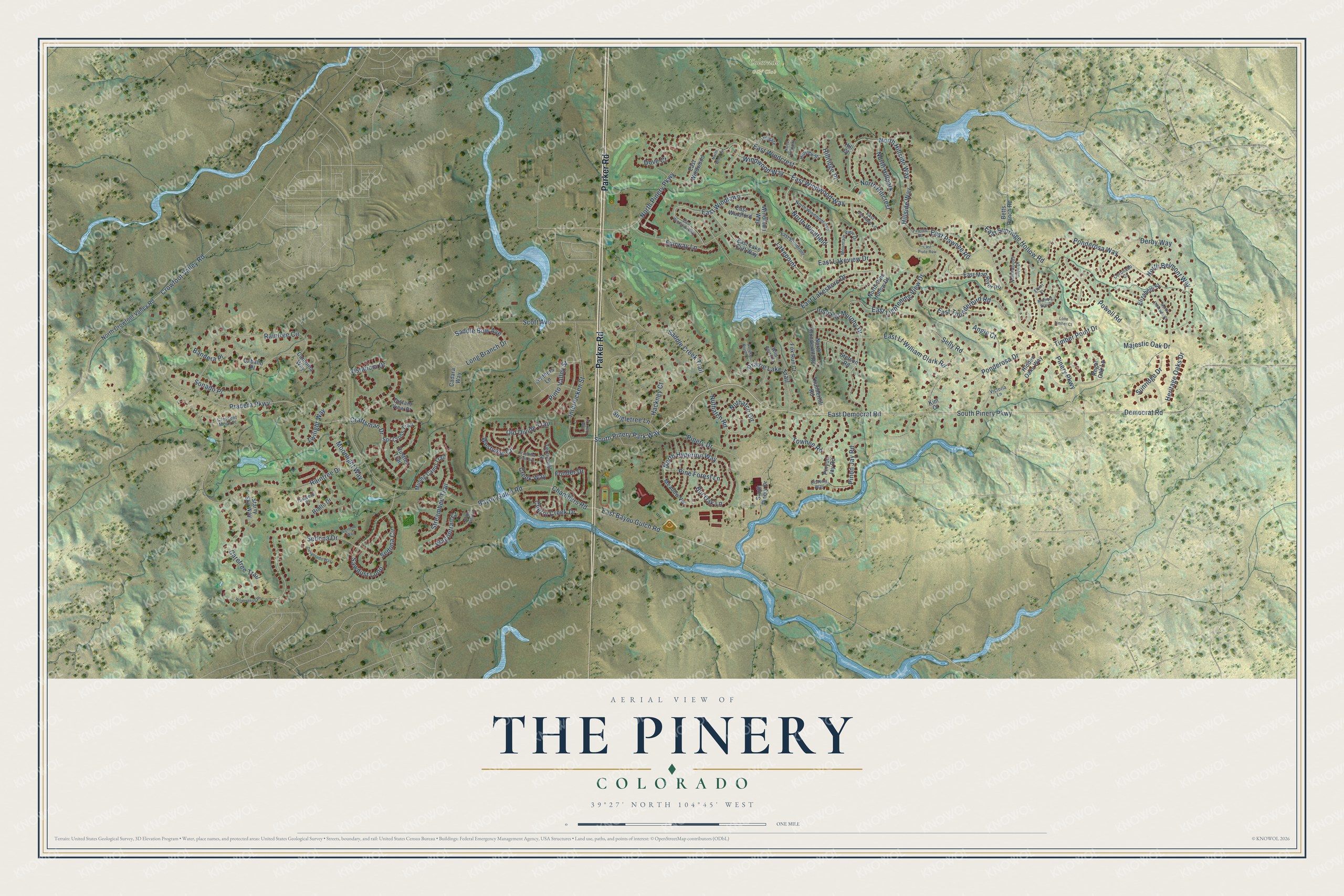 Watermarked full-map preview of The Pinery, Colorado