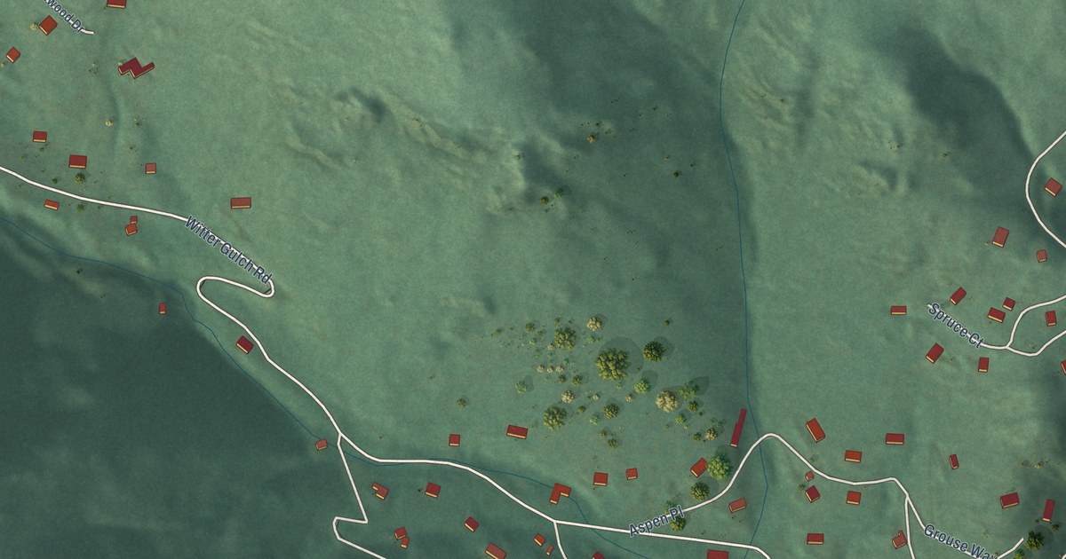 Map of Upper Witter Gulch, Colorado in 2026