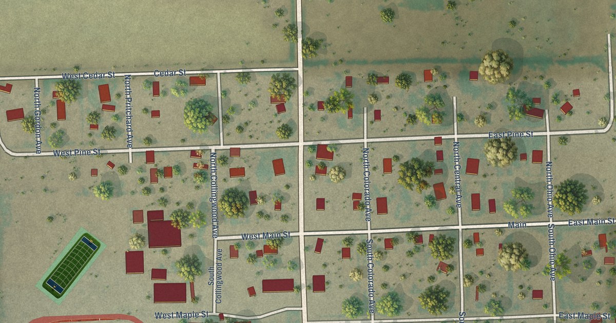 Map of Vilas, Colorado in 2026