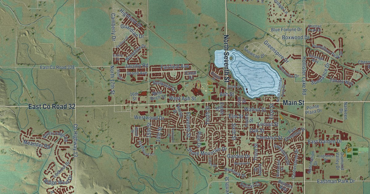 Map of Windsor, Colorado in 2026