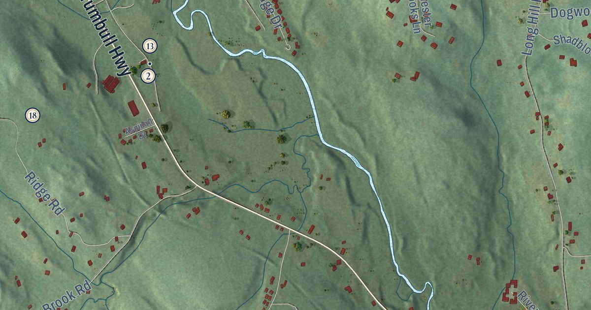 Map of Andover, Connecticut in 2026