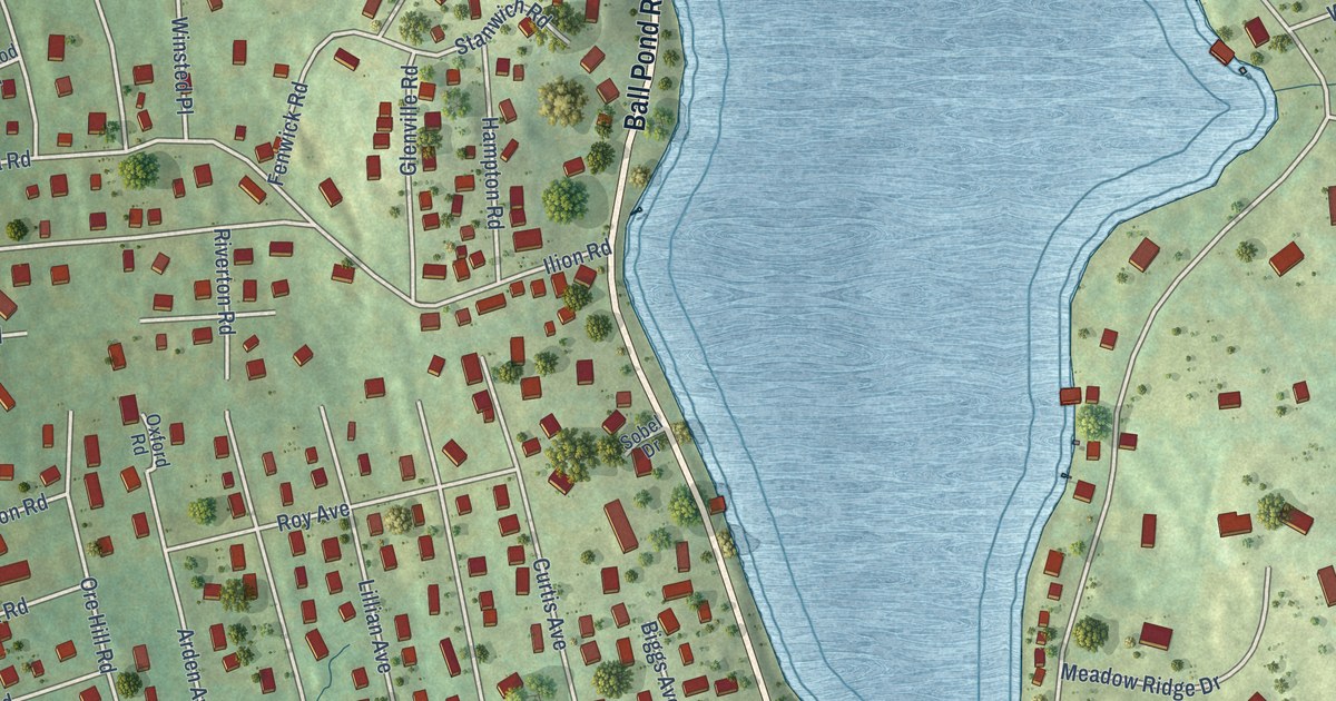 Map of Ball Pond, Connecticut in 2026