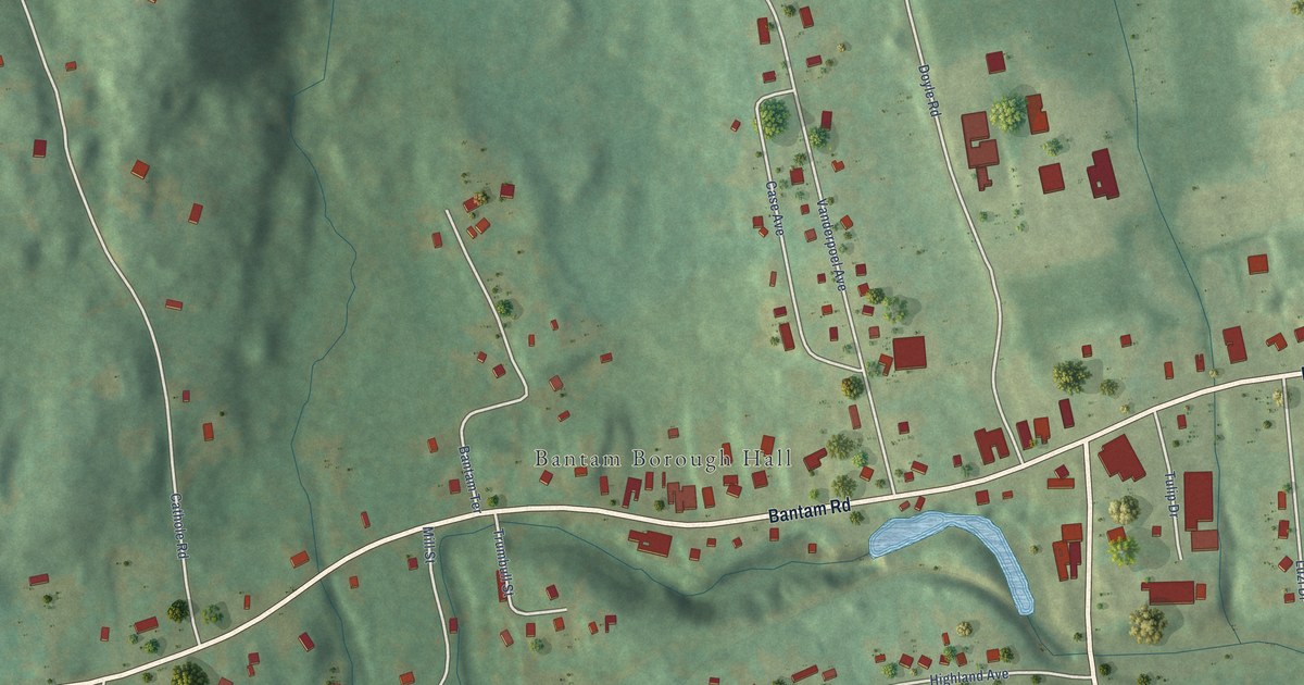 Map of Bantam, Connecticut in 2026
