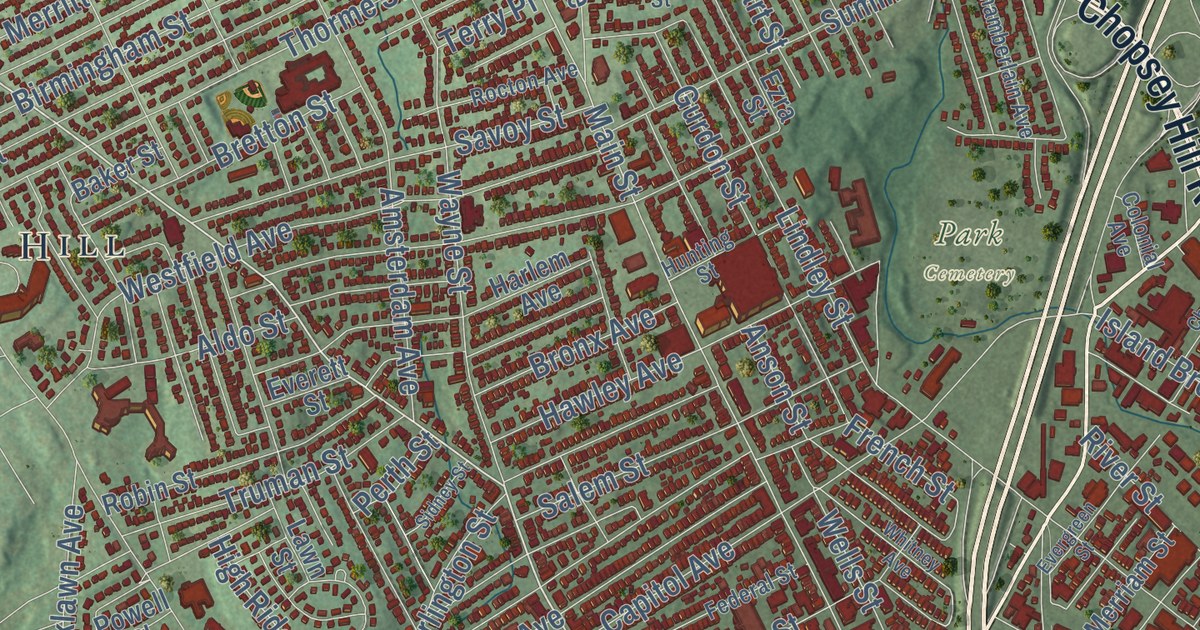 Map of Bridgeport, Connecticut in 2026