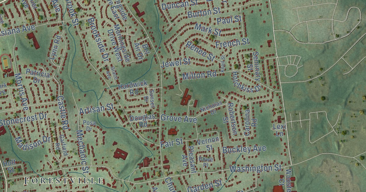 Map of Bristol, Connecticut in 2026